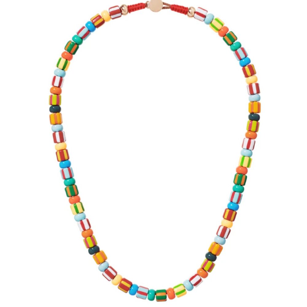 Roxanne Assoulin Multicolor Beaded & Gold Charm Layered Necklace - Picture 2 of 5